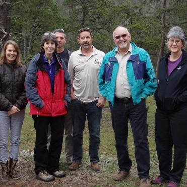 March 28 activities included a tour of various recreational assets. The morning’s group is shown here at Gatewood Reservoir (left to right): Nichole Hair, Linda Hall, Catherine Van Noy, Ursula Lemanski, Mike McMillion, Dave Hart, Ron Hall, Cathy Hanks, Bill Pedigo